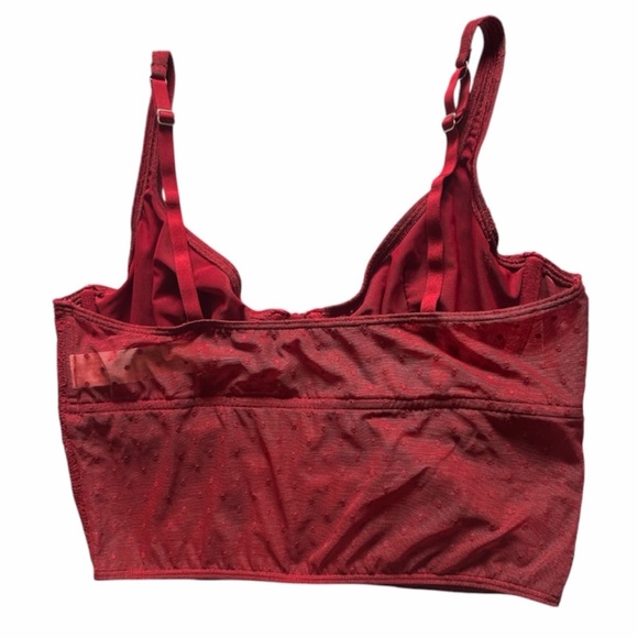 Gilly Hicks women’s red lace bralette size Large - Picture 3 of 4